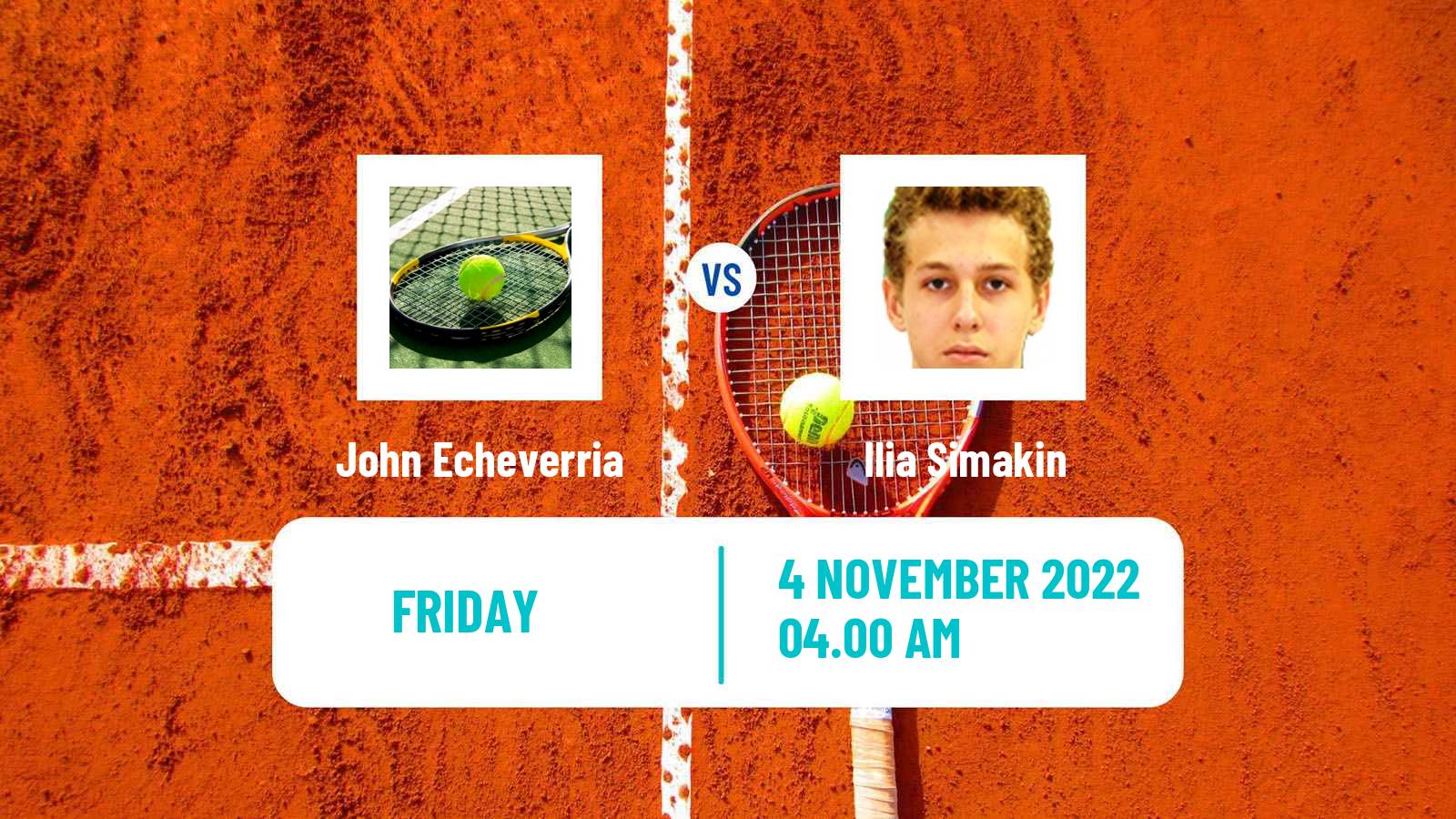 Tennis ITF Tournaments John Echeverria - Ilia Simakin