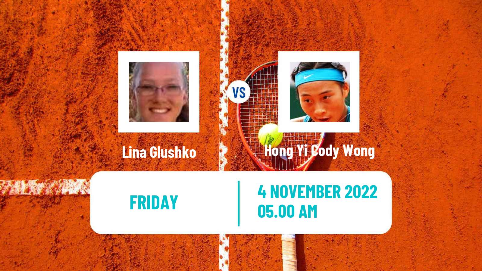 Tennis ITF Tournaments Lina Glushko - Hong Yi Cody Wong