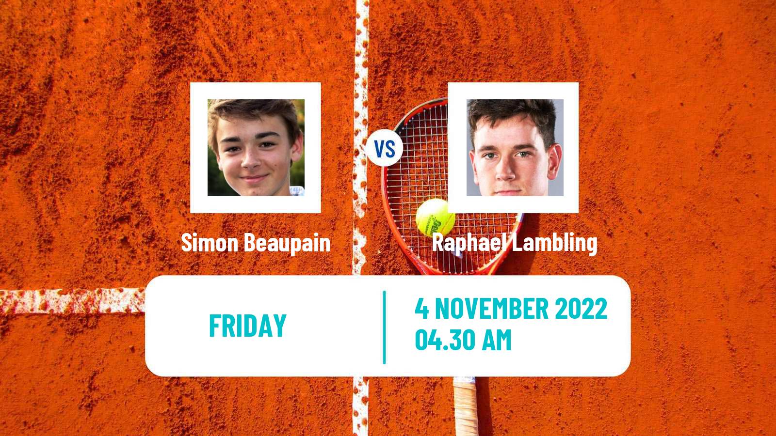 Tennis ITF Tournaments Simon Beaupain - Raphael Lambling