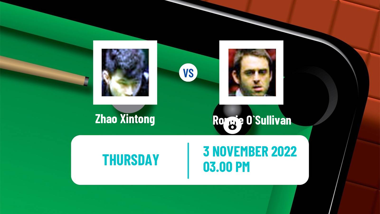 Snooker Snooker Zhao Xintong - Ronnie O`Sullivan