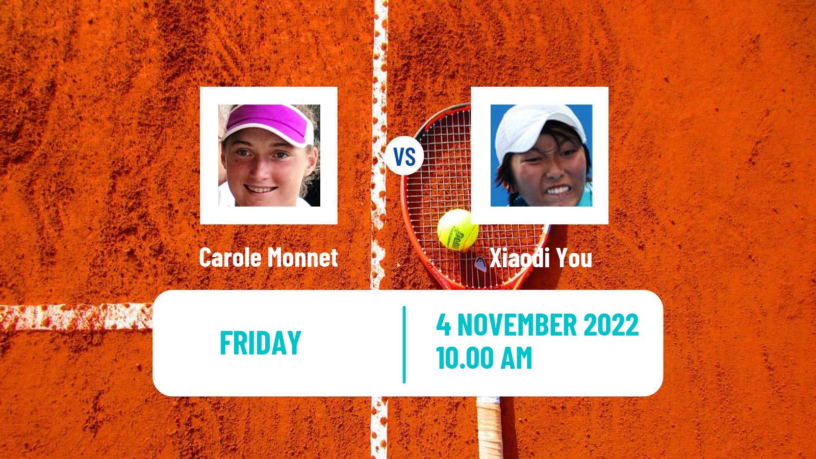 Tennis ITF Tournaments Carole Monnet - Xiaodi You