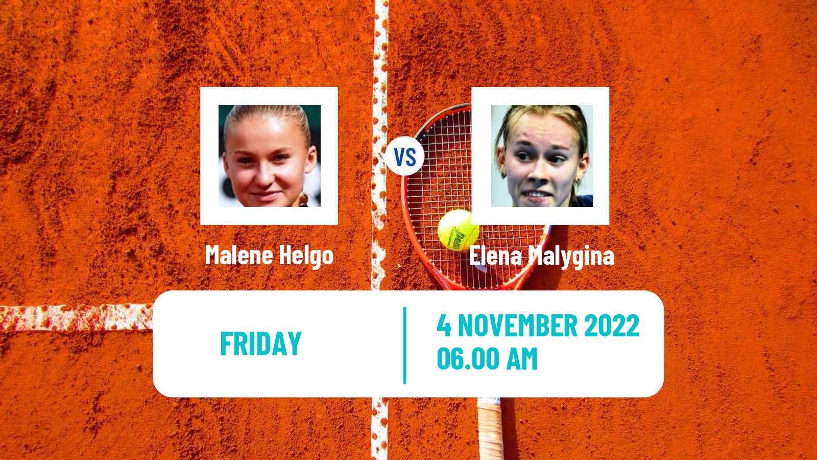 Tennis ITF Tournaments Malene Helgo - Elena Malygina