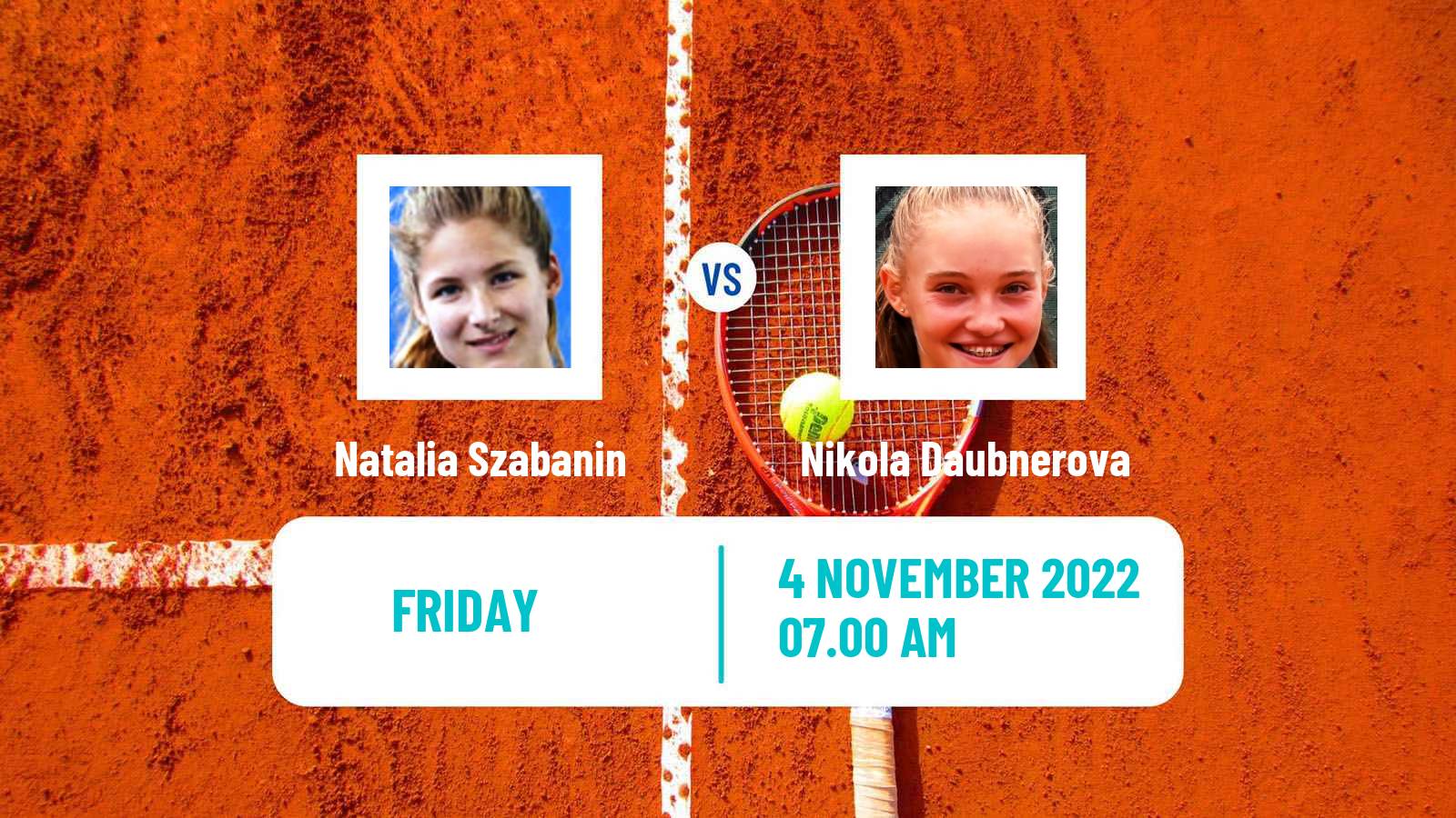 Tennis ITF Tournaments Natalia Szabanin - Nikola Daubnerova