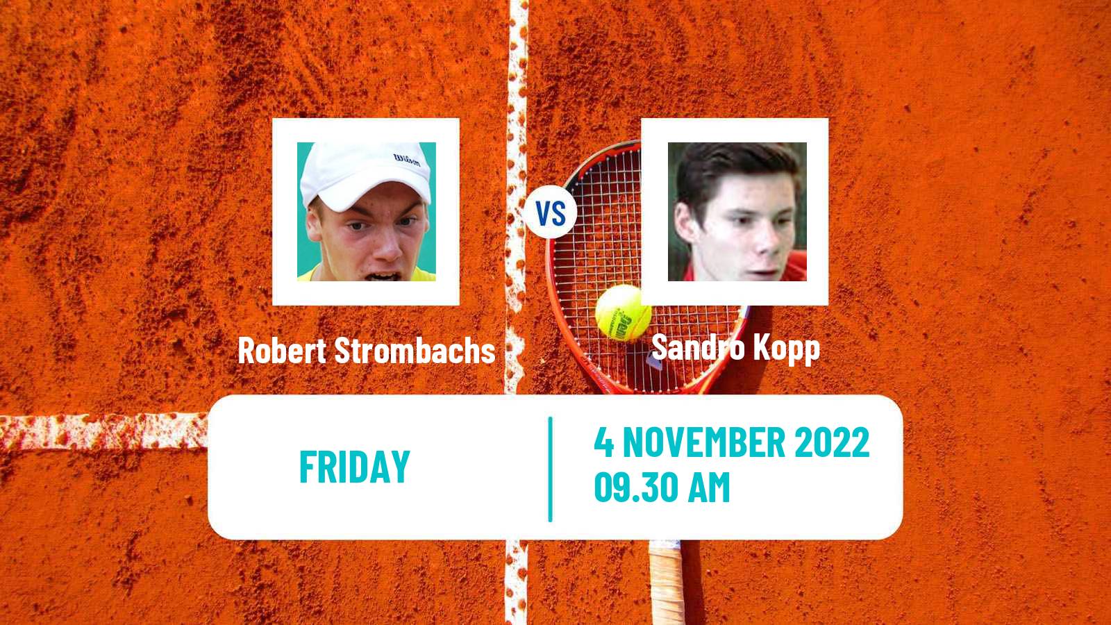 Tennis ITF Tournaments Robert Strombachs - Sandro Kopp