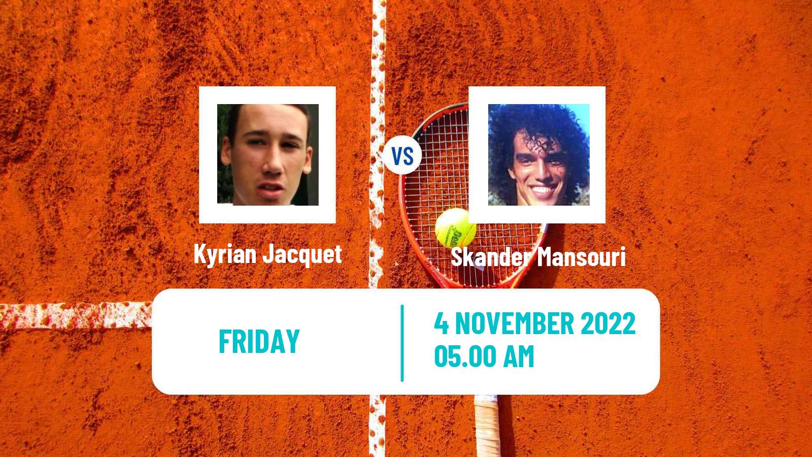 Tennis ITF Tournaments Kyrian Jacquet - Skander Mansouri