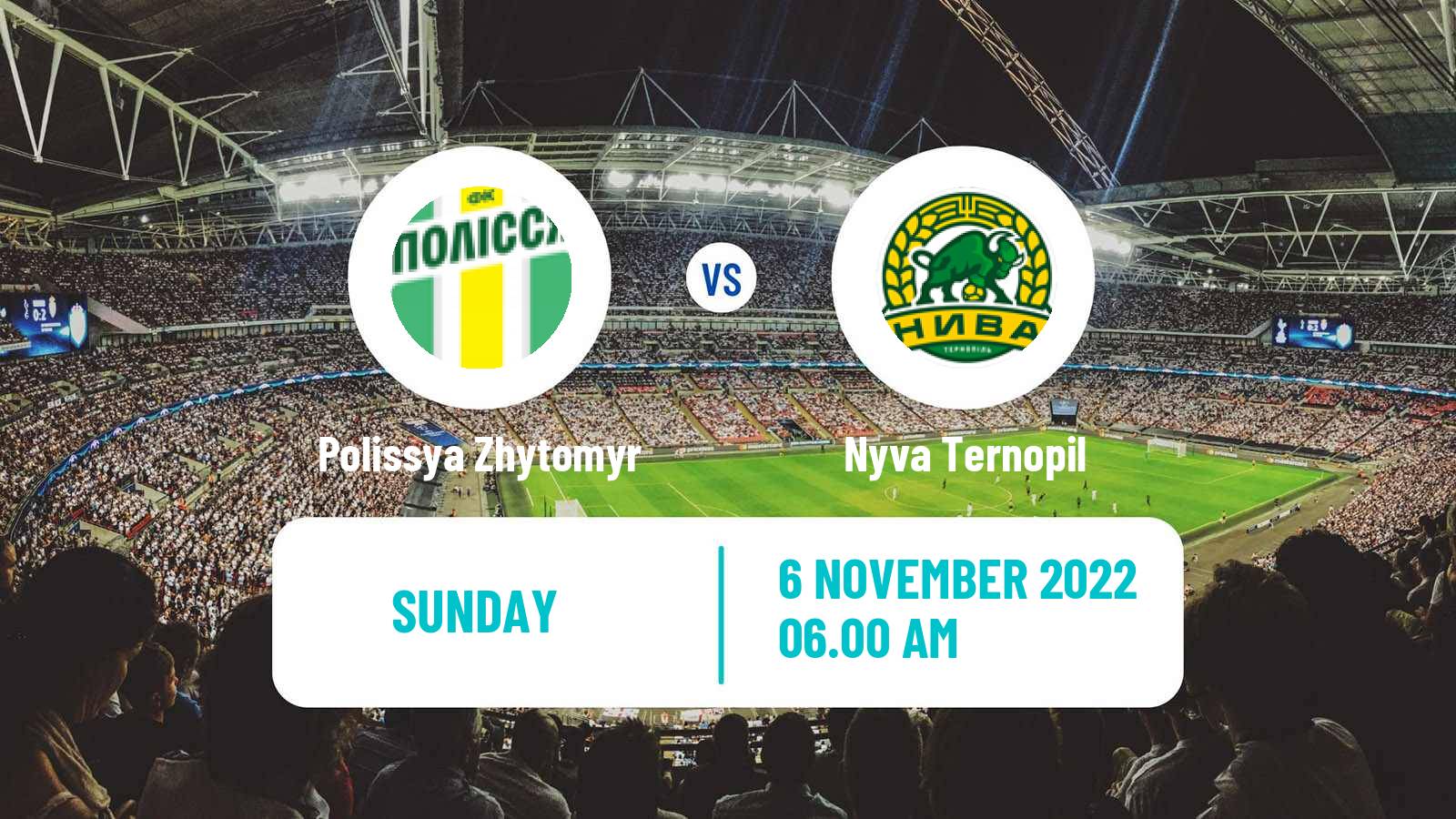 Soccer Ukrainian Persha Liga Polissya Zhytomyr - Nyva Ternopil