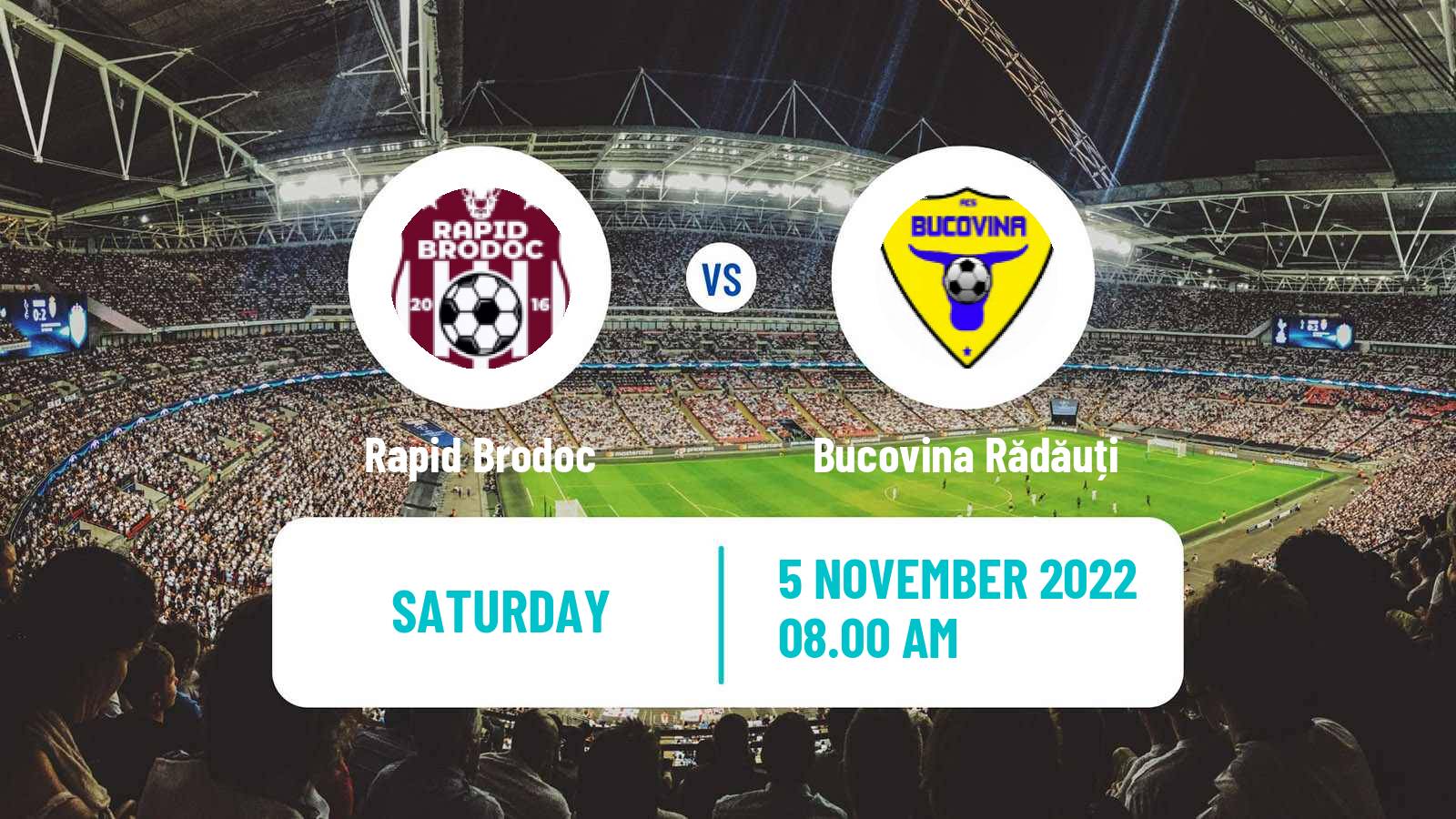 Soccer Romanian Liga 3 - Seria 1 Rapid Brodoc - Bucovina Rădăuți