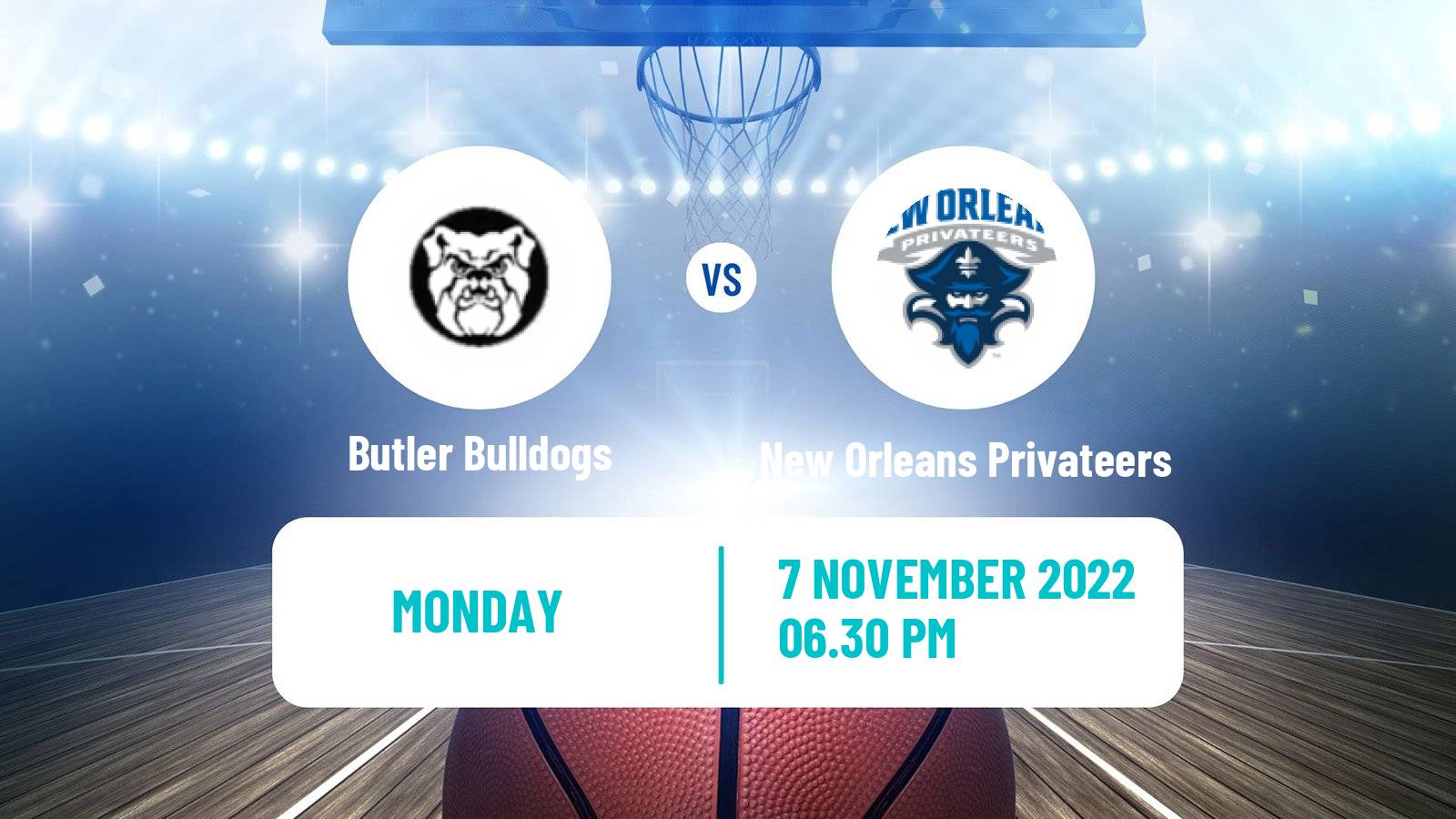 Basketball NCAA College Basketball Butler Bulldogs - New Orleans Privateers