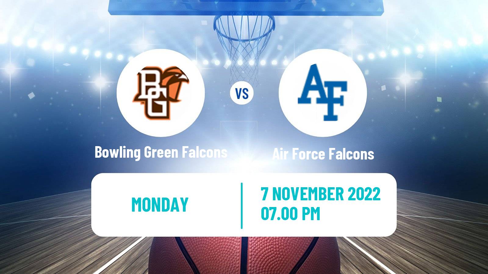 Basketball NCAA College Basketball Bowling Green Falcons - Air Force Falcons