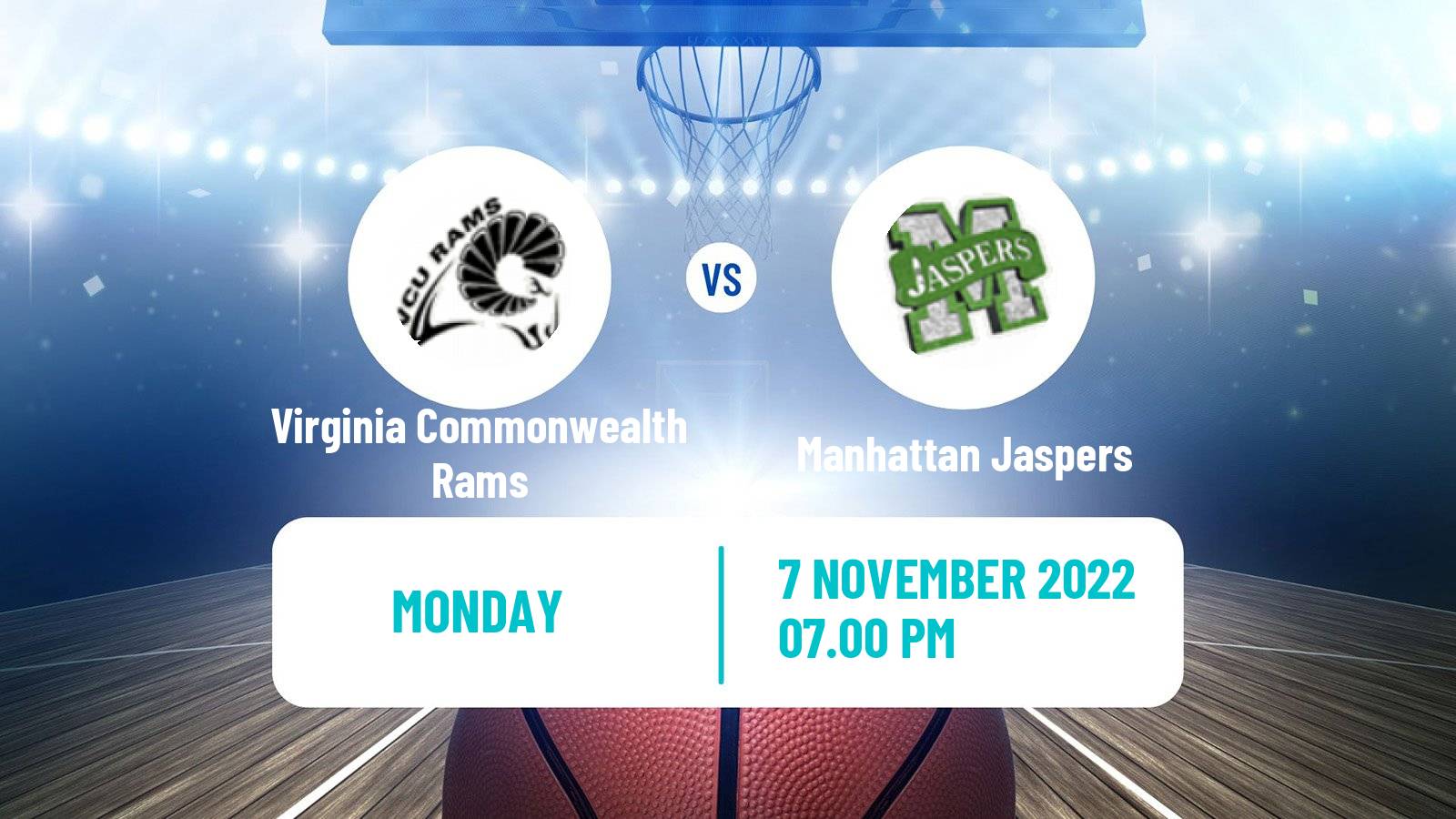 Basketball NCAA College Basketball Virginia Commonwealth Rams - Manhattan Jaspers