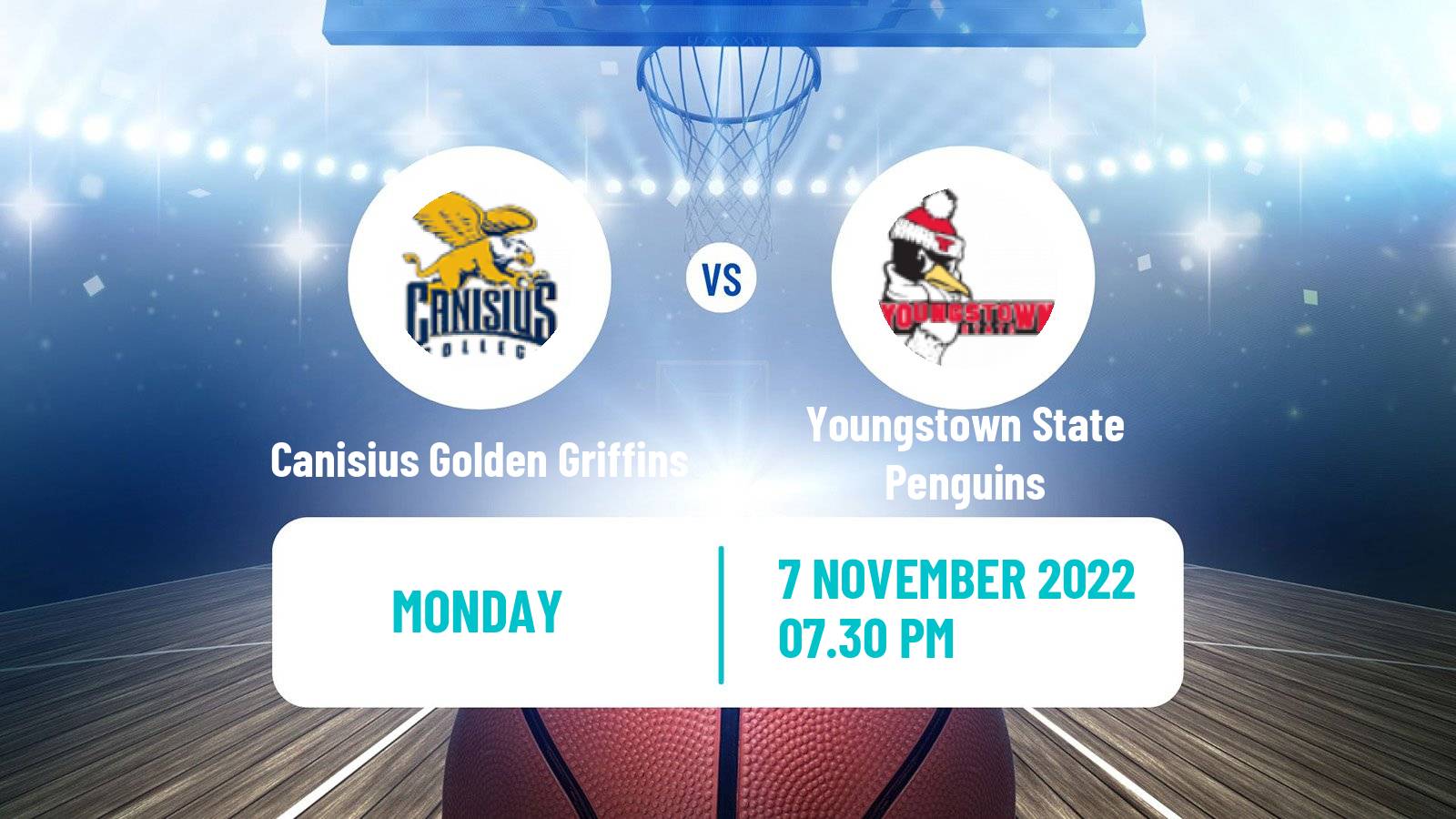 Basketball NCAA College Basketball Canisius Golden Griffins - Youngstown State Penguins