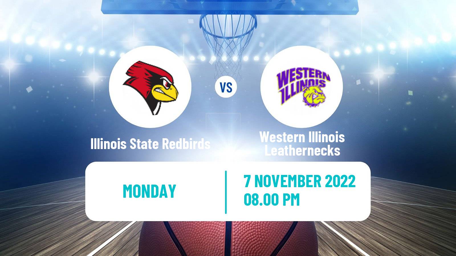 Basketball NCAA College Basketball Illinois State Redbirds - Western Illinois Leathernecks