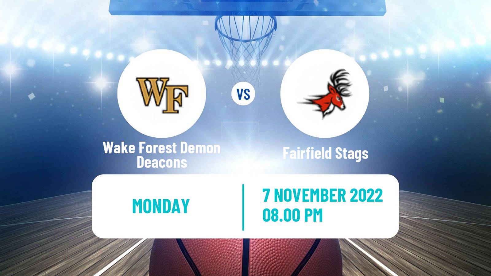 Basketball NCAA College Basketball Wake Forest Demon Deacons - Fairfield Stags