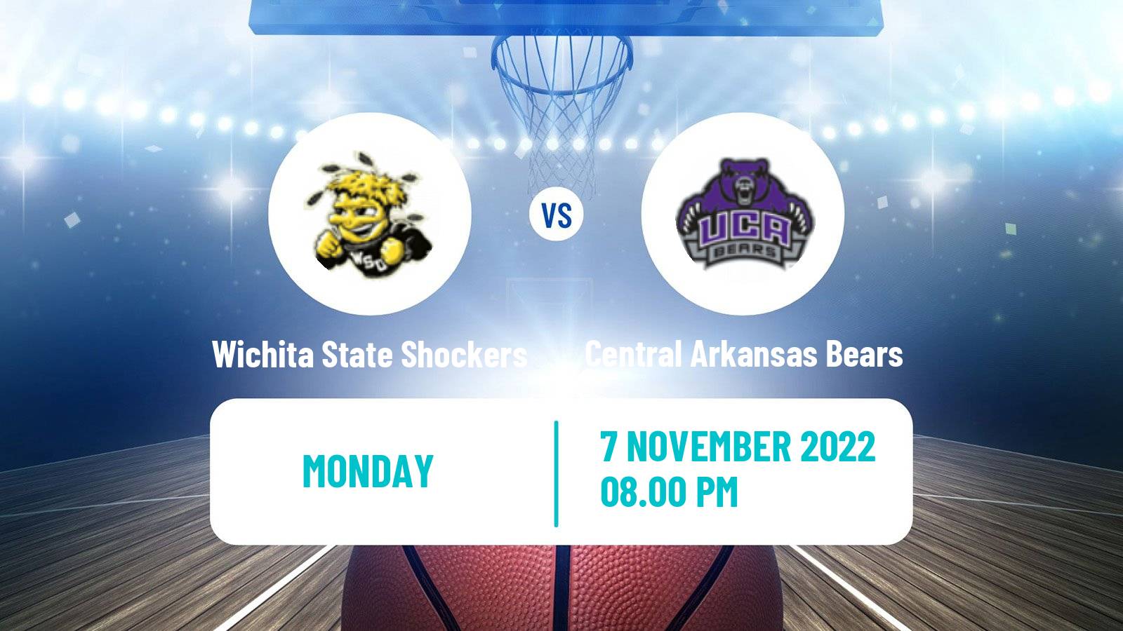 Basketball NCAA College Basketball Wichita State Shockers - Central Arkansas Bears