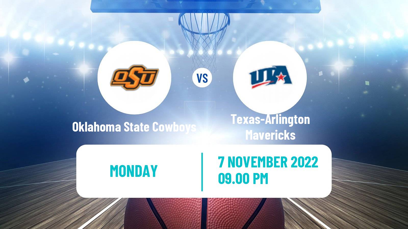 Basketball NCAA College Basketball Oklahoma State Cowboys - Texas-Arlington Mavericks