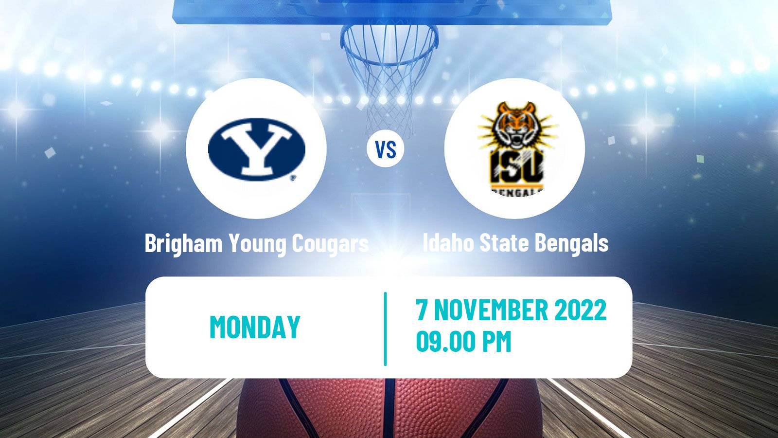 Basketball NCAA College Basketball Brigham Young Cougars - Idaho State Bengals