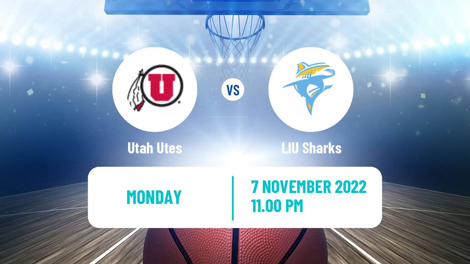 Basketball NCAA College Basketball Utah Utes - LIU Sharks