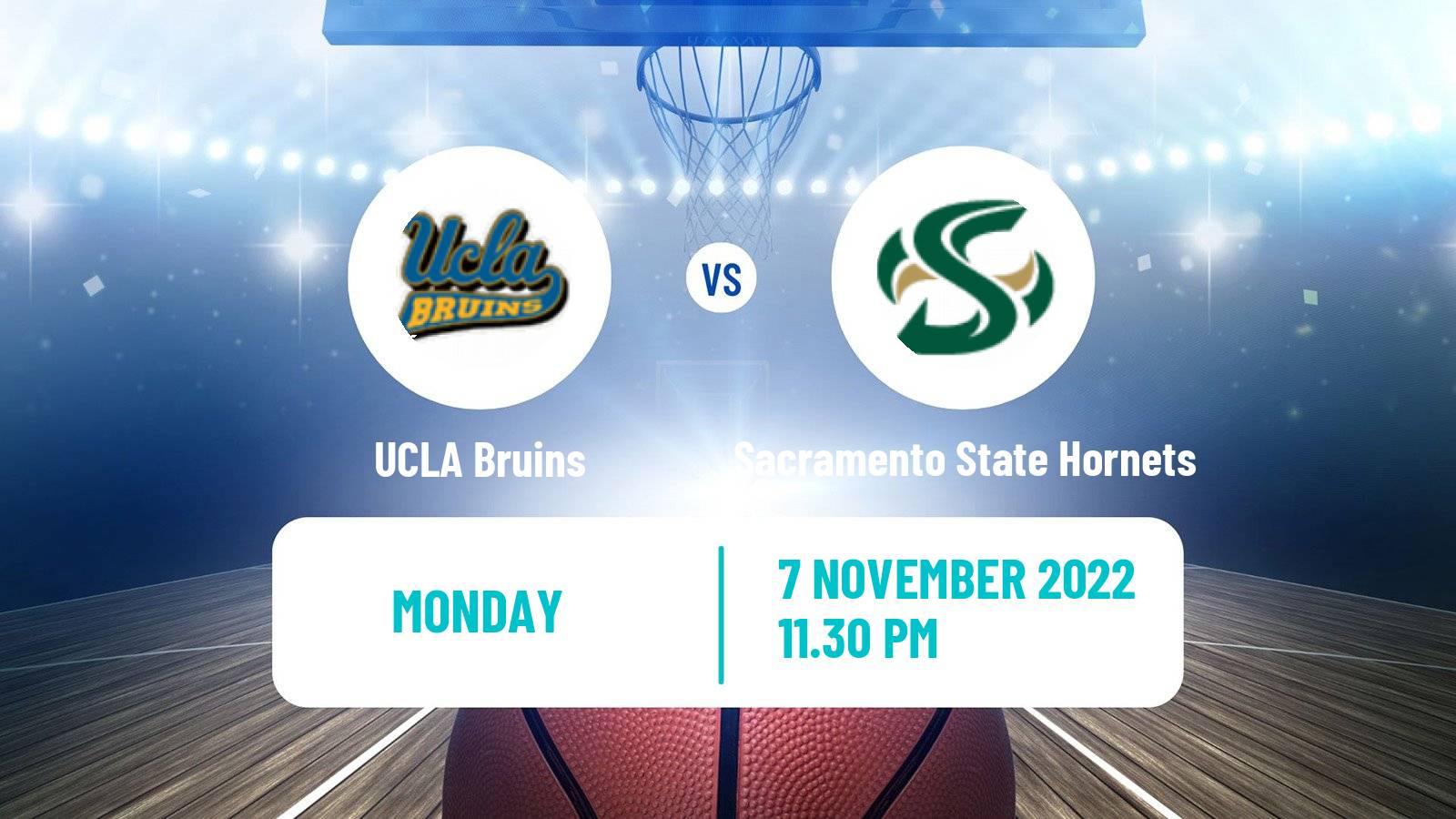 Basketball NCAA College Basketball UCLA Bruins - Sacramento State Hornets