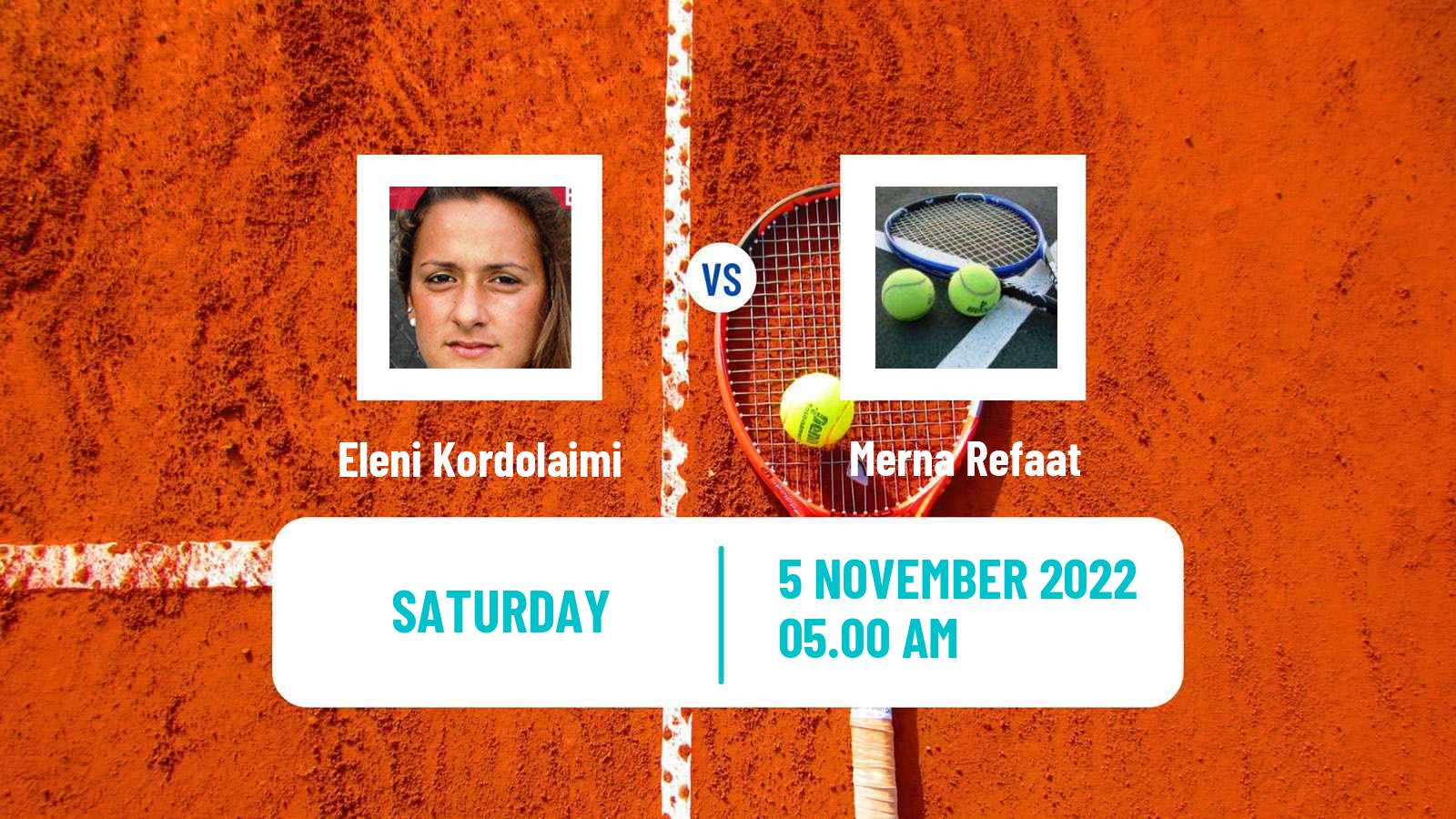 Tennis ITF Tournaments Eleni Kordolaimi - Merna Refaat