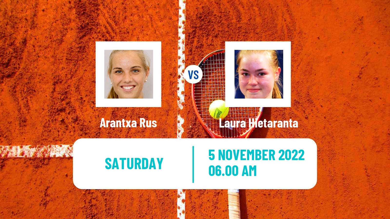 Tennis ITF Tournaments Arantxa Rus - Laura Hietaranta