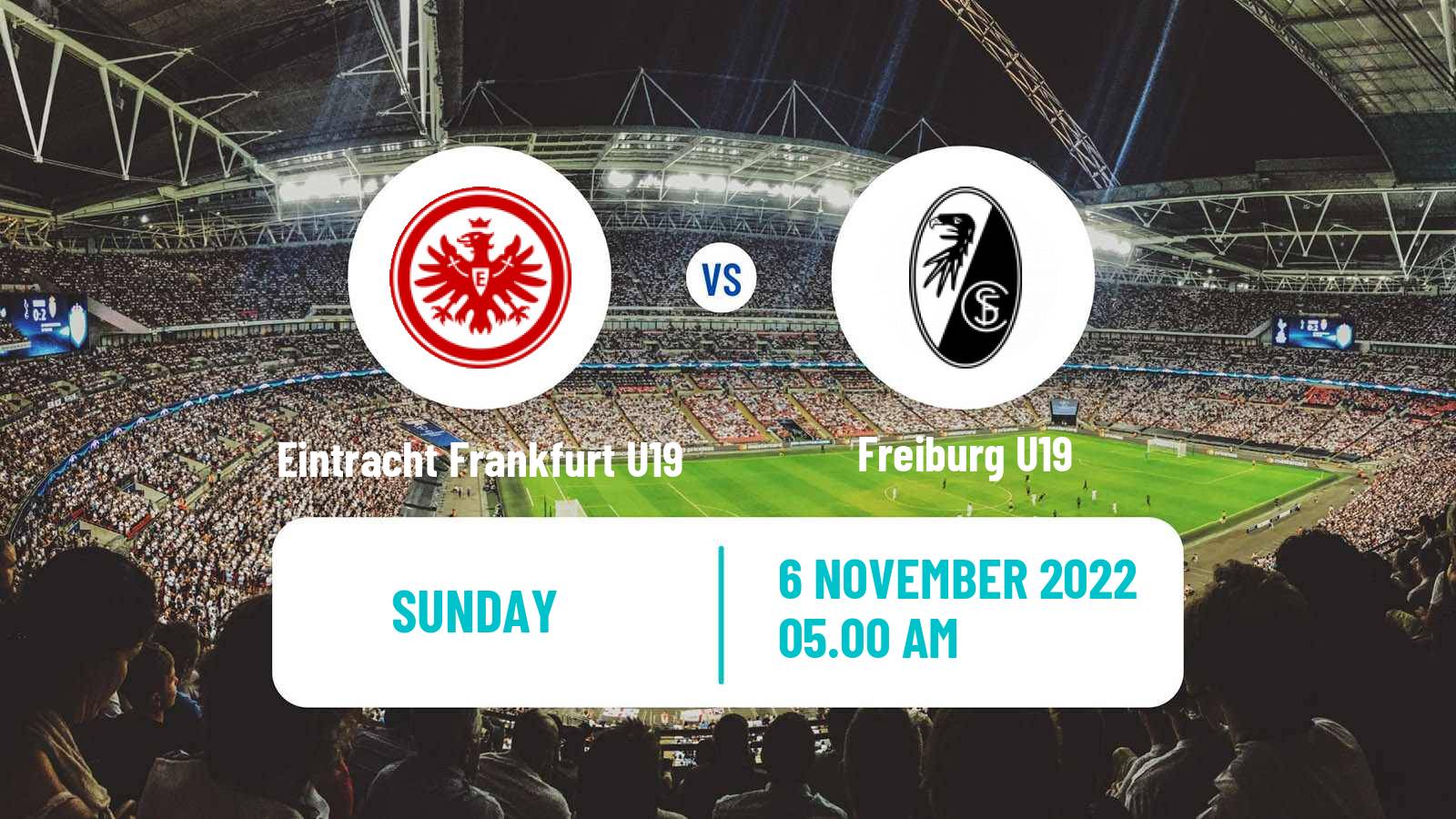 Soccer German Junioren Bundesliga South Eintracht Frankfurt U19 - Freiburg U19