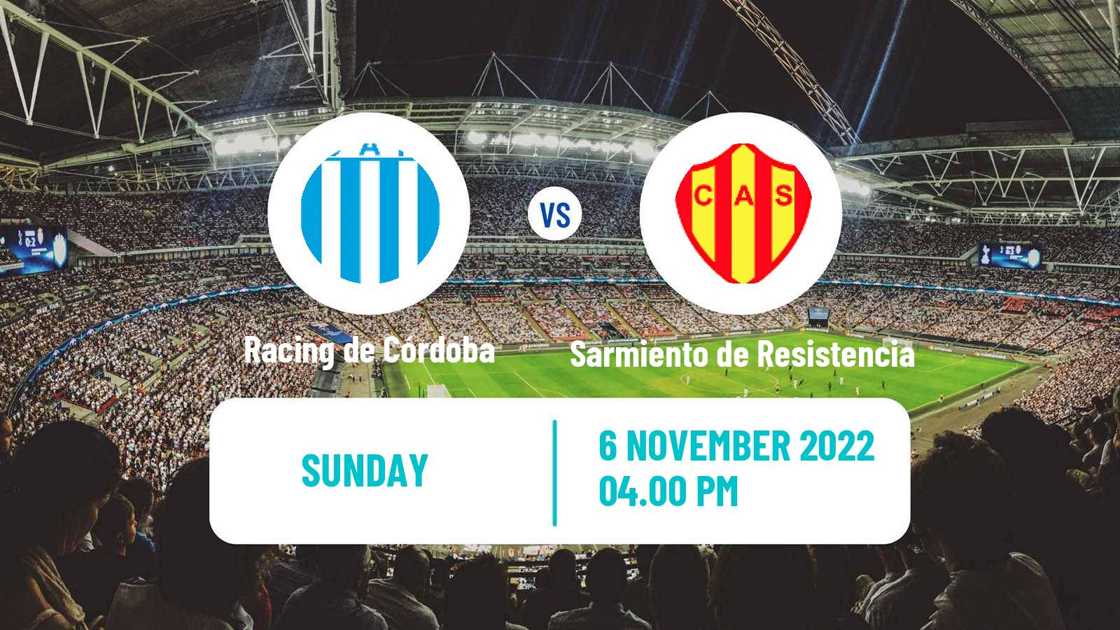 Soccer Argentinian Torneo Federal Racing de Córdoba - Sarmiento de Resistencia