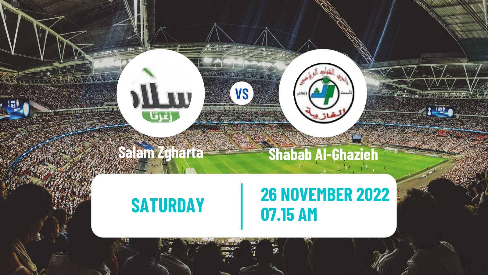 Soccer Lebanese Premier League Salam Zgharta - Shabab Al-Ghazieh