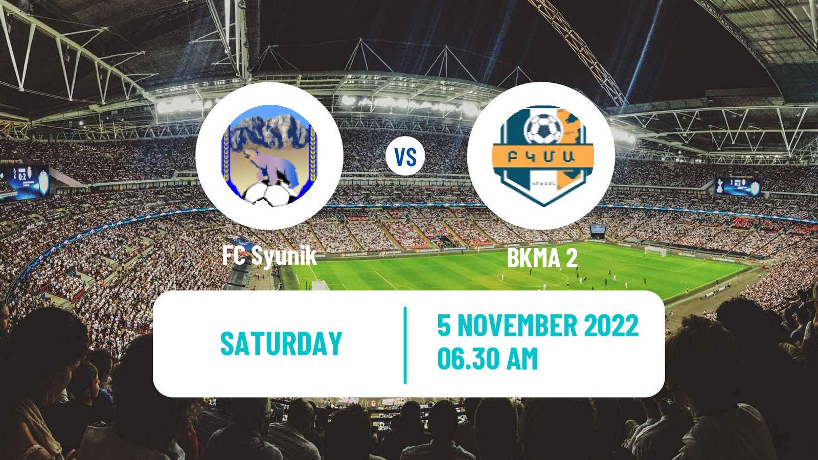 Soccer Armenian First League Syunik - BKMA 2