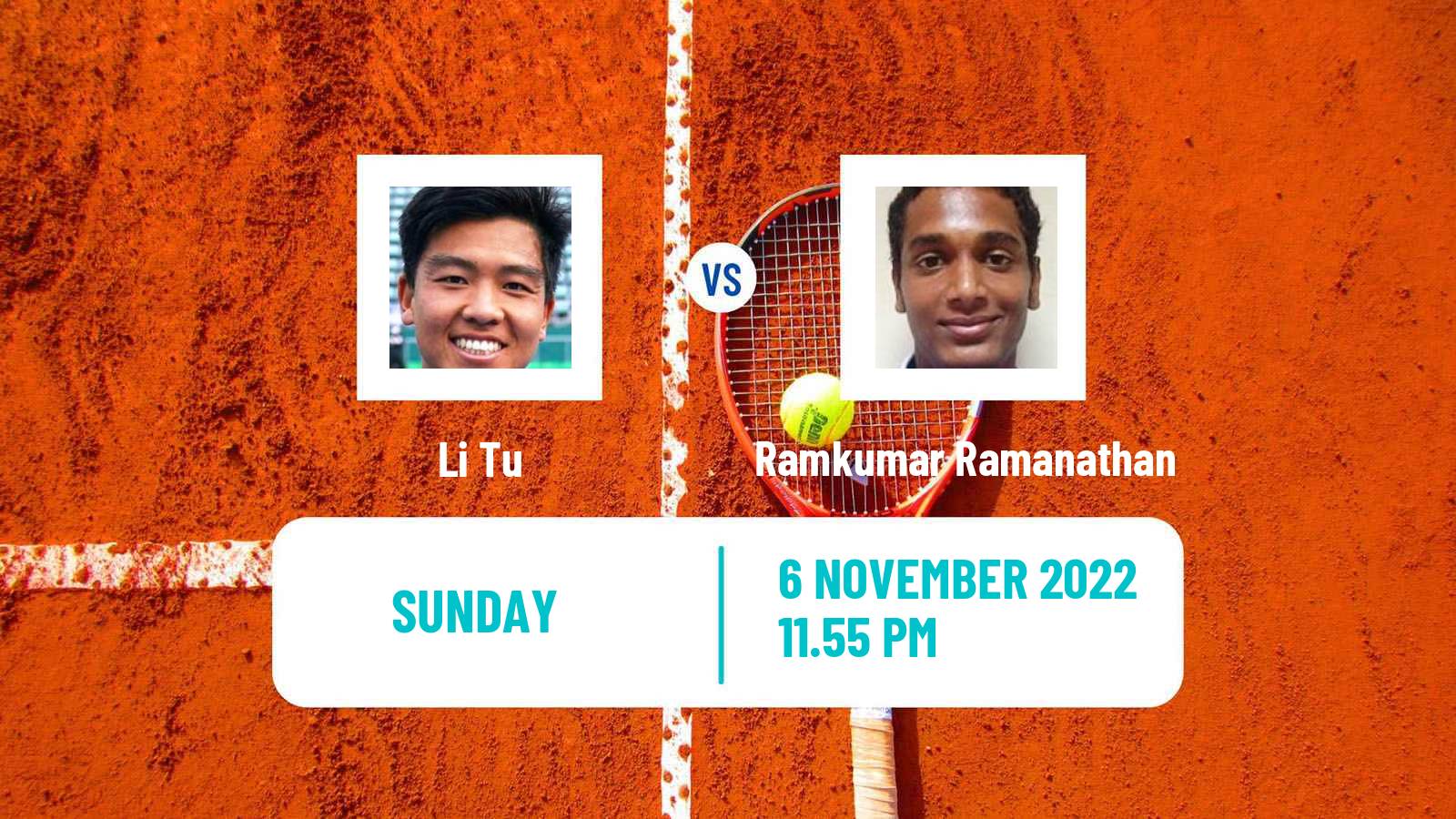 Tennis ATP Challenger Li Tu - Ramkumar Ramanathan