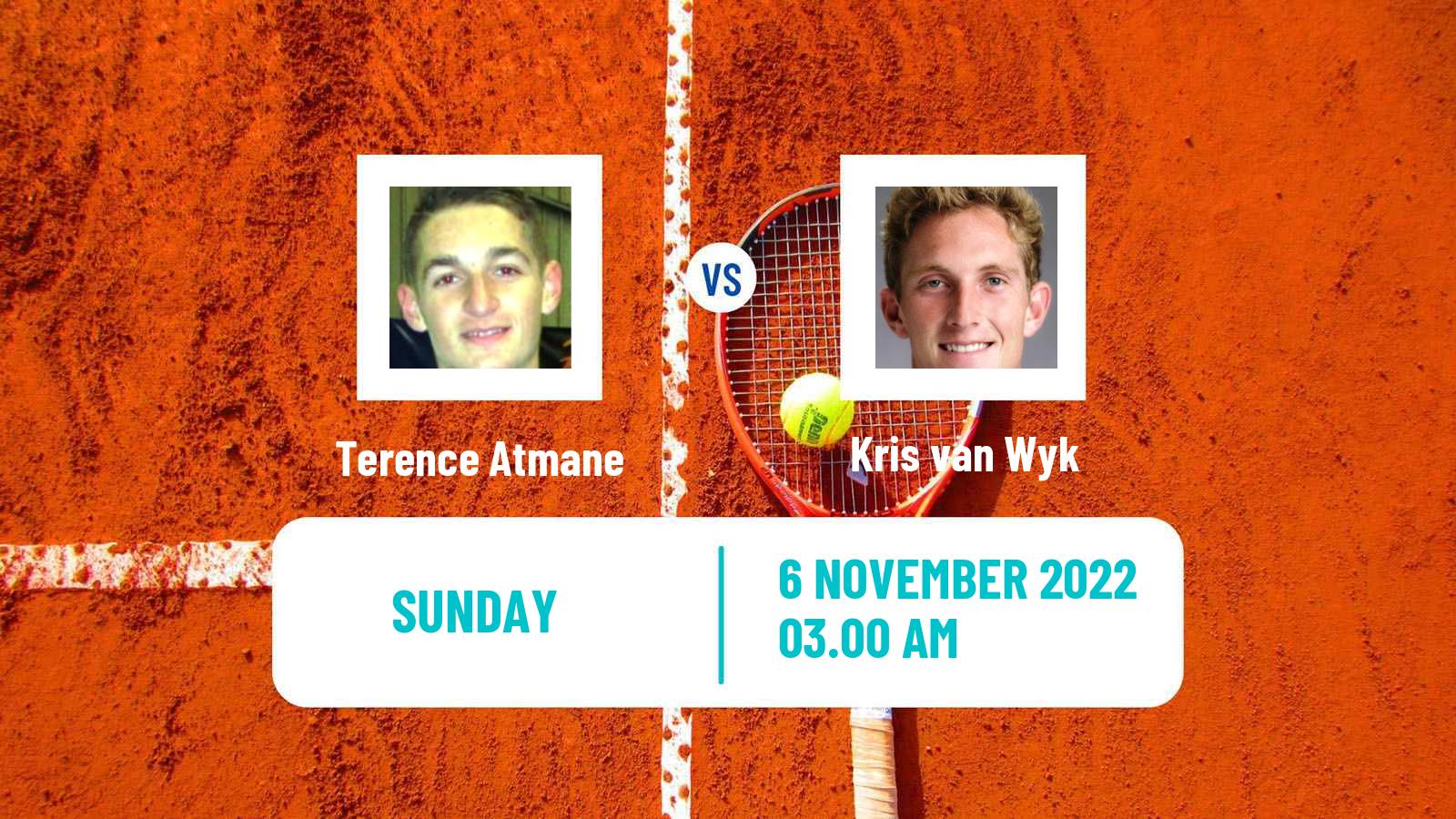 Tennis ITF Tournaments Terence Atmane - Kris van Wyk