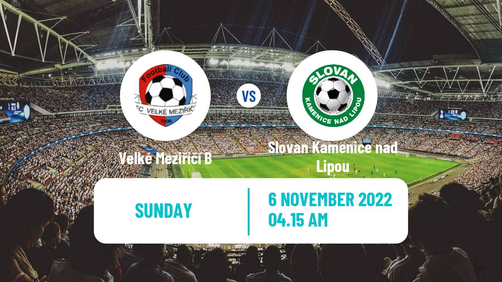 Soccer Czech Vysocina KP Velké Meziříčí B - Slovan Kamenice nad Lipou