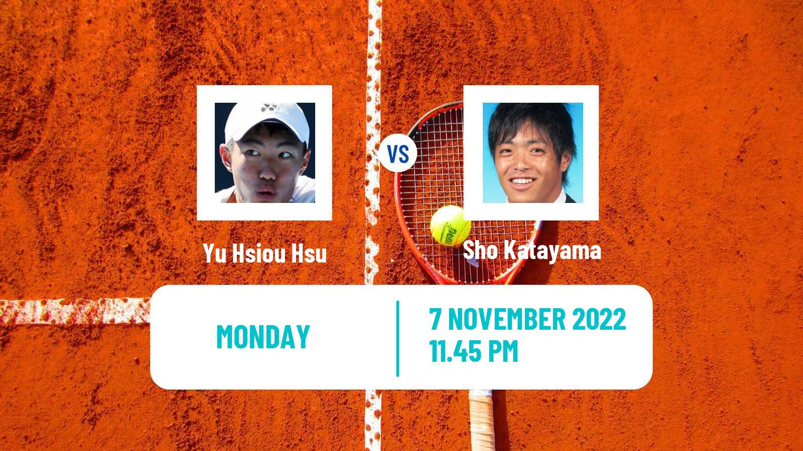 Tennis ATP Challenger Yu Hsiou Hsu - Sho Katayama