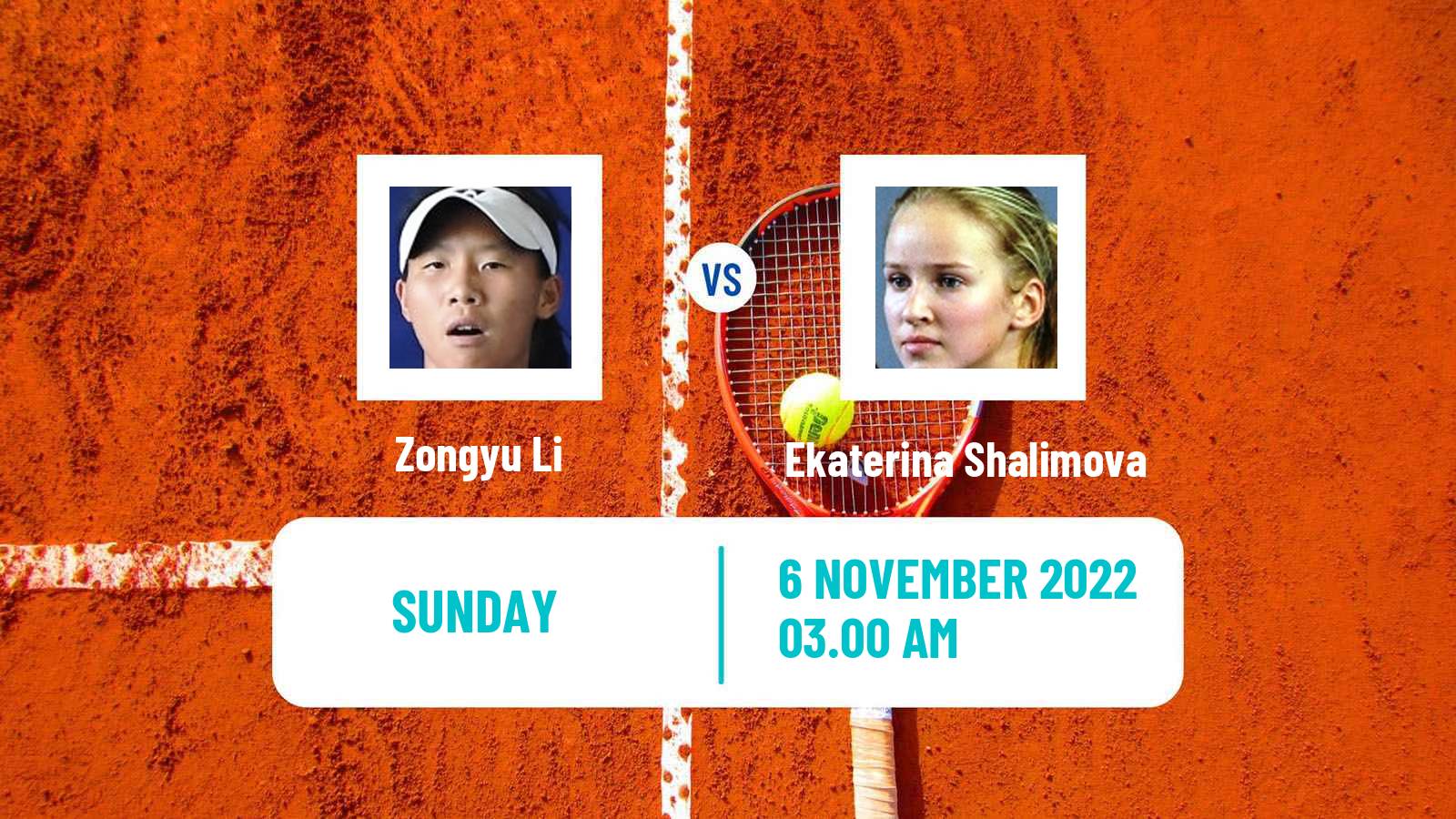 Tennis ITF Tournaments Zongyu Li - Ekaterina Shalimova