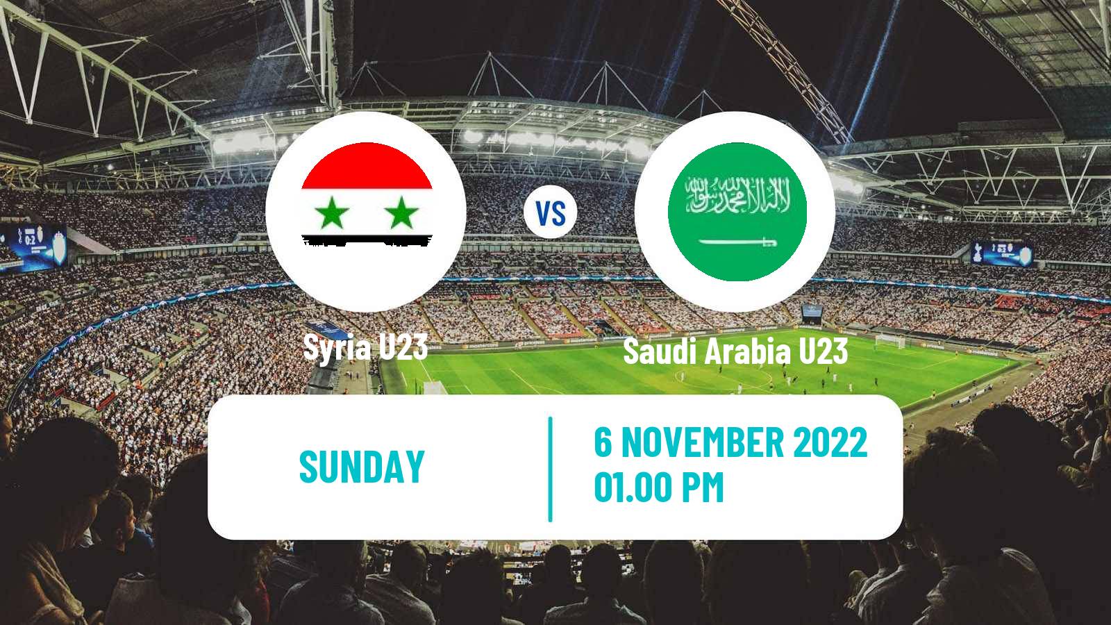 Soccer Friendly Syria U23 - Saudi Arabia U23