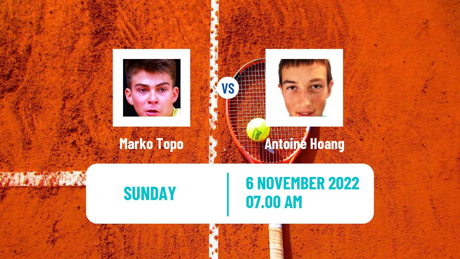 Tennis ATP Challenger Marko Topo - Antoine Hoang