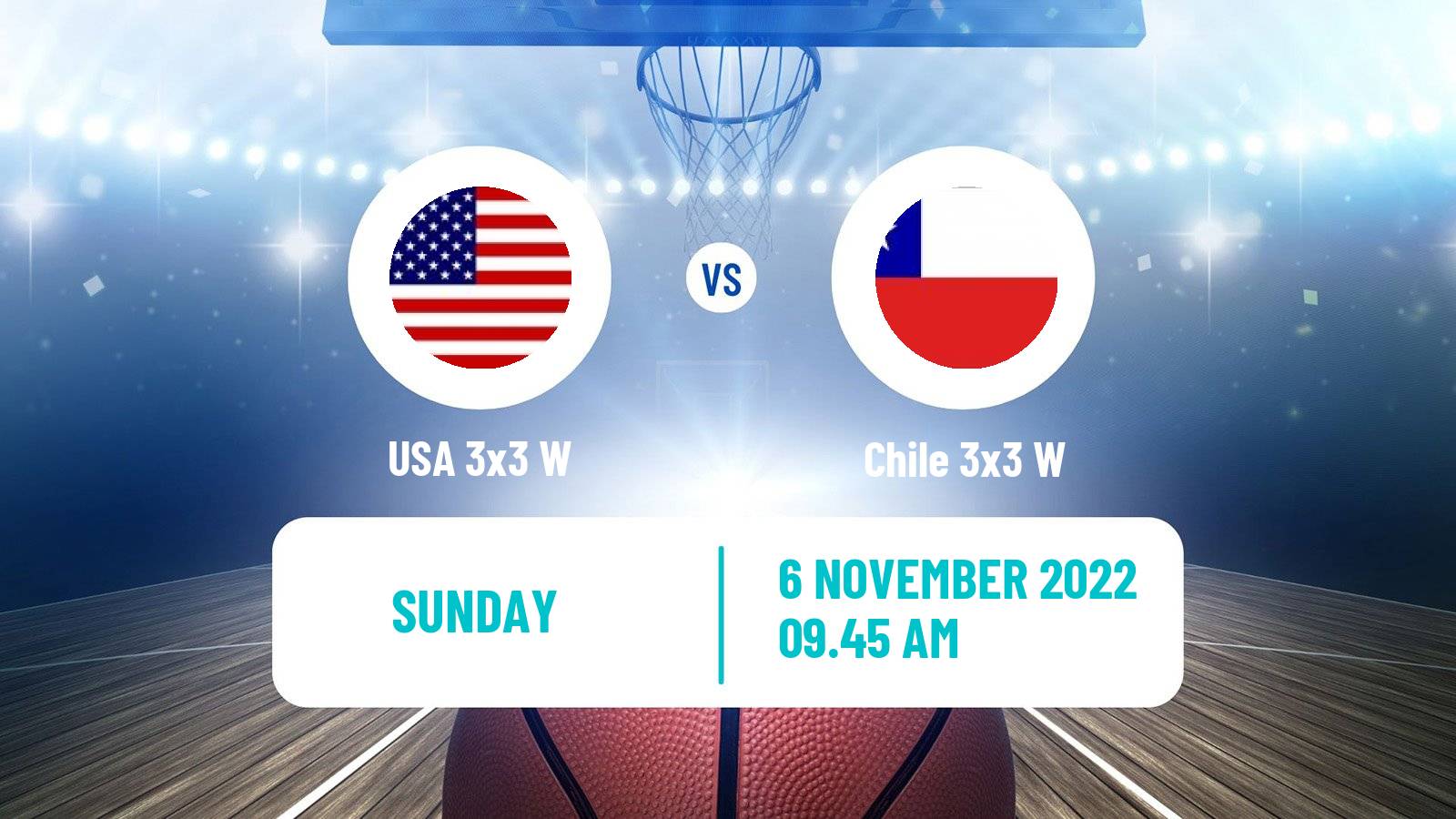 Basketball Americup 3x3 Women USA 3x3 W - Chile 3x3 W