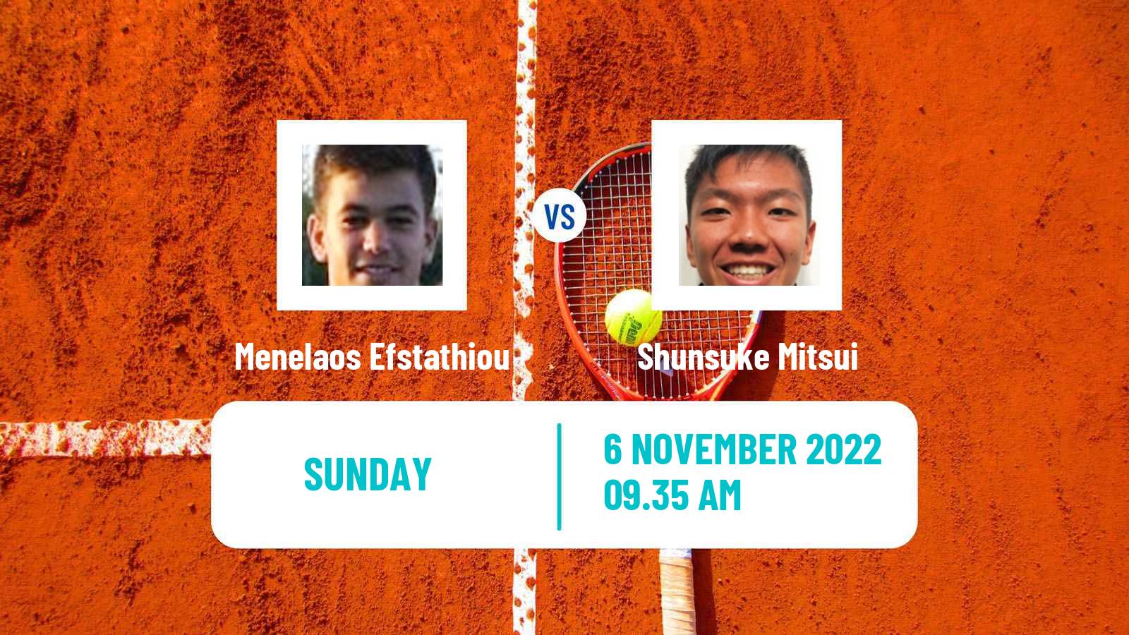 Tennis ITF Tournaments Menelaos Efstathiou - Shunsuke Mitsui