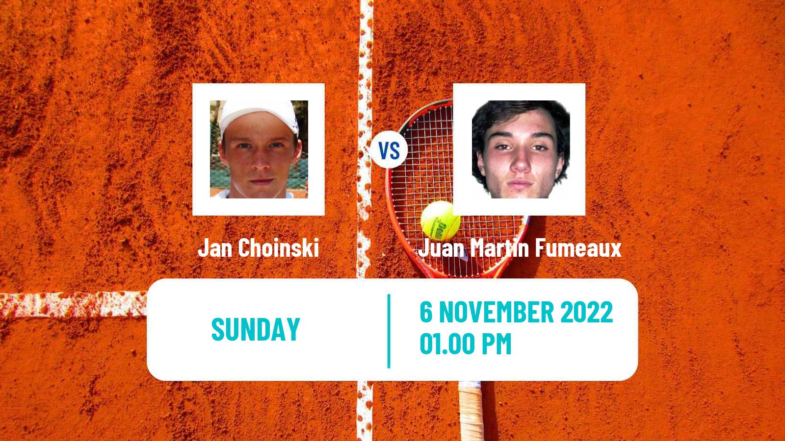 Tennis ATP Challenger Jan Choinski - Juan Martin Fumeaux