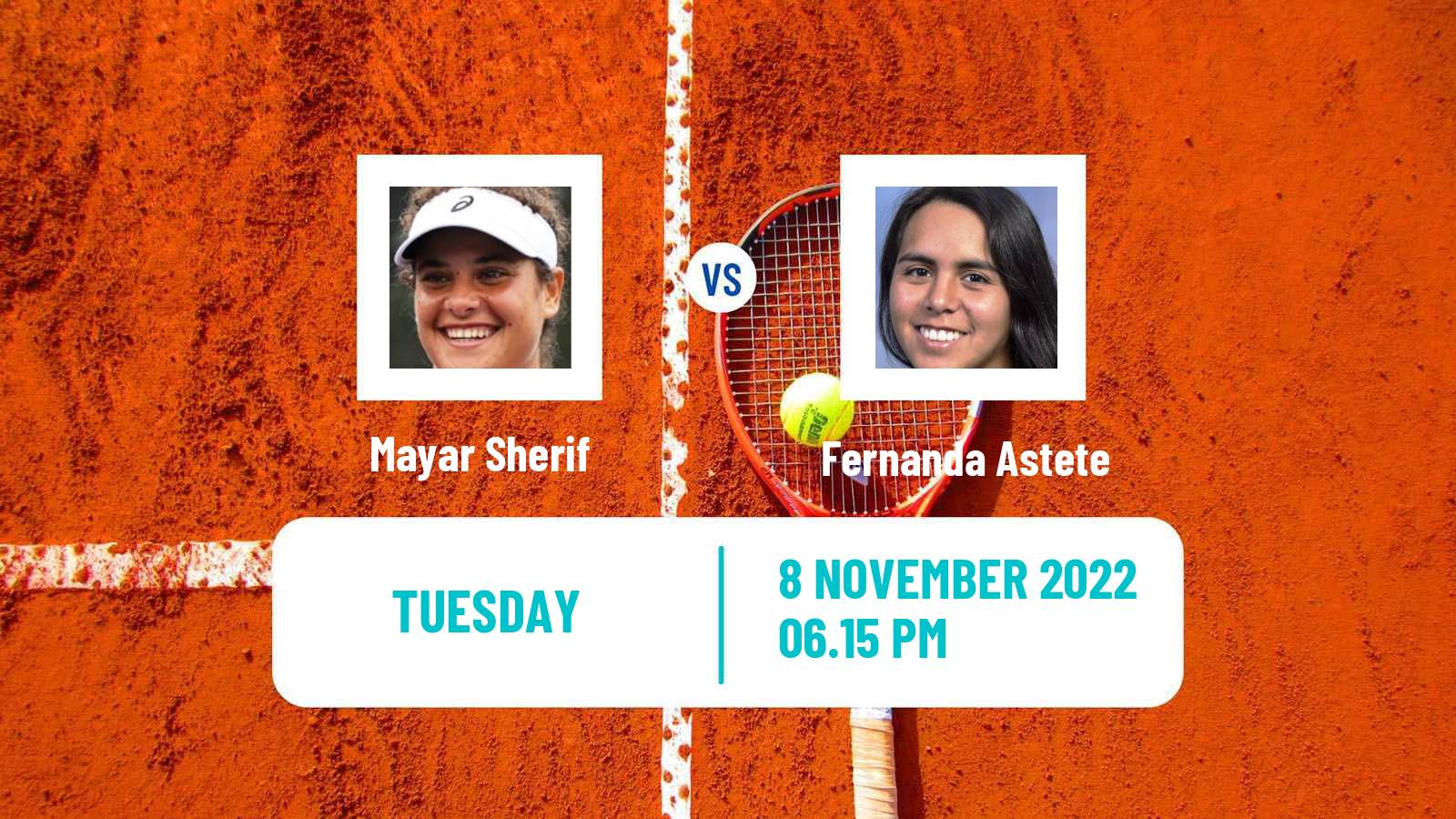 Tennis ATP Challenger Mayar Sherif - Fernanda Astete