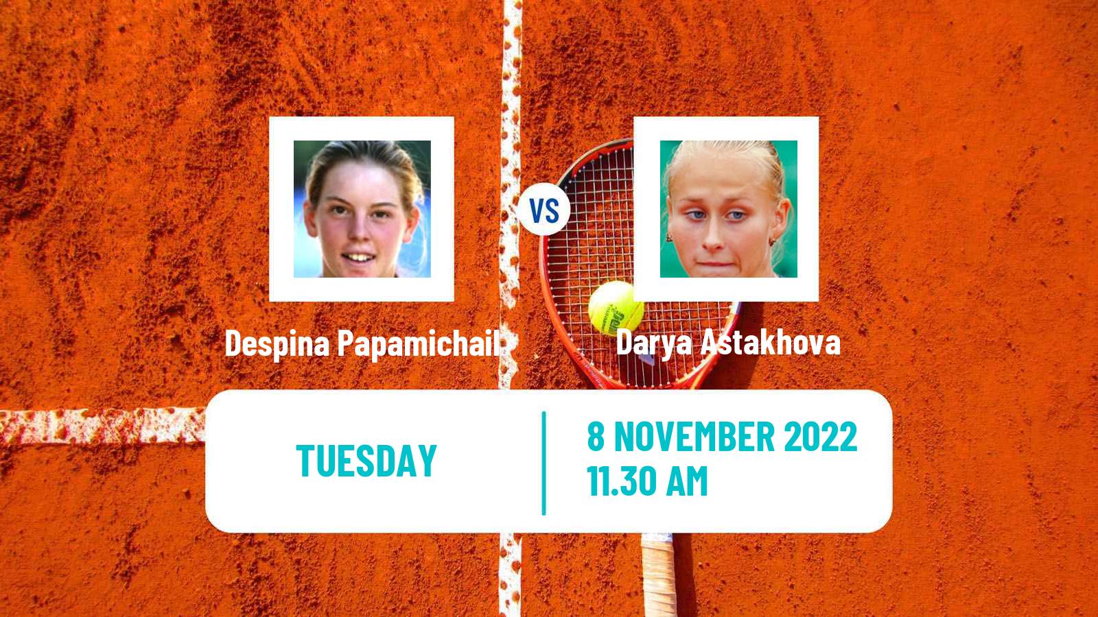 Tennis ATP Challenger Despina Papamichail - Darya Astakhova