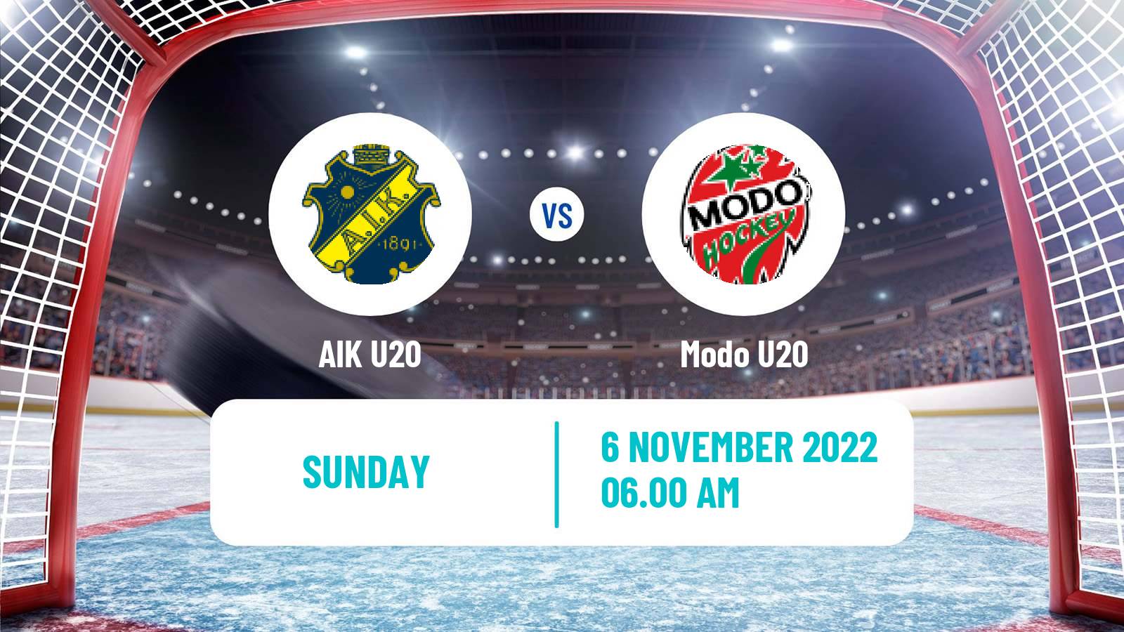 Hockey Swedish Superelit U20 Hockey AIK U20 - Modo U20