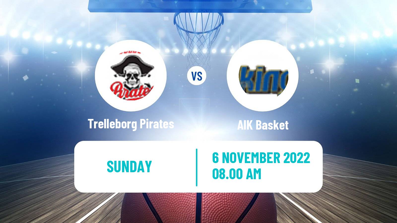 Basketball Swedish Superettan Basketball Trelleborg Pirates - AIK Basket