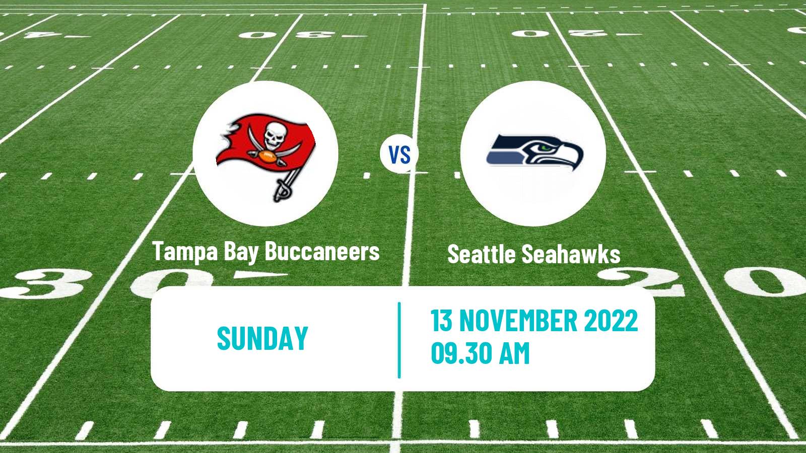 American football NFL Tampa Bay Buccaneers - Seattle Seahawks