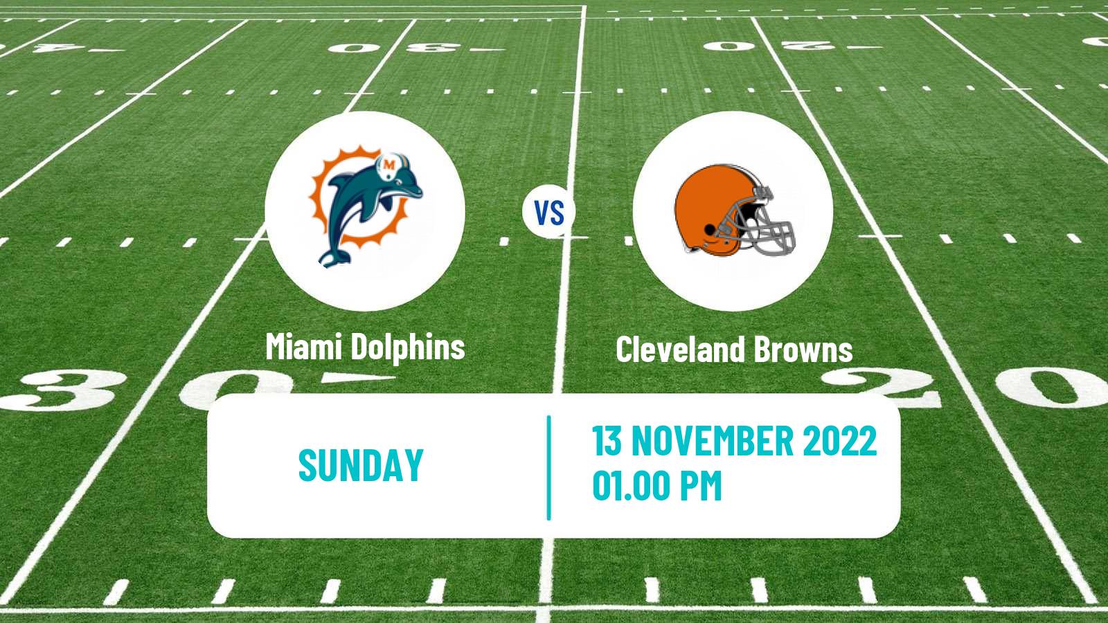 American football NFL Miami Dolphins - Cleveland Browns