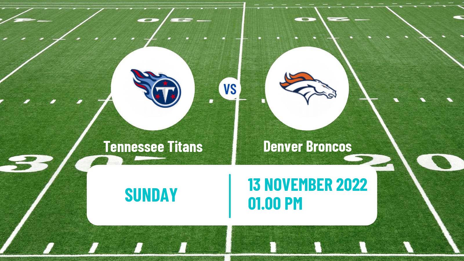 American football NFL Tennessee Titans - Denver Broncos