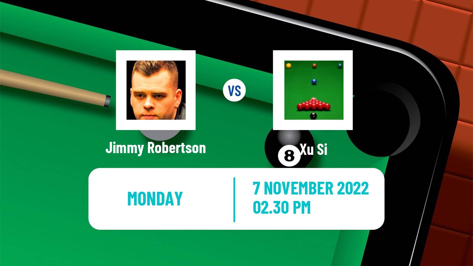 Snooker Snooker Jimmy Robertson - Xu Si