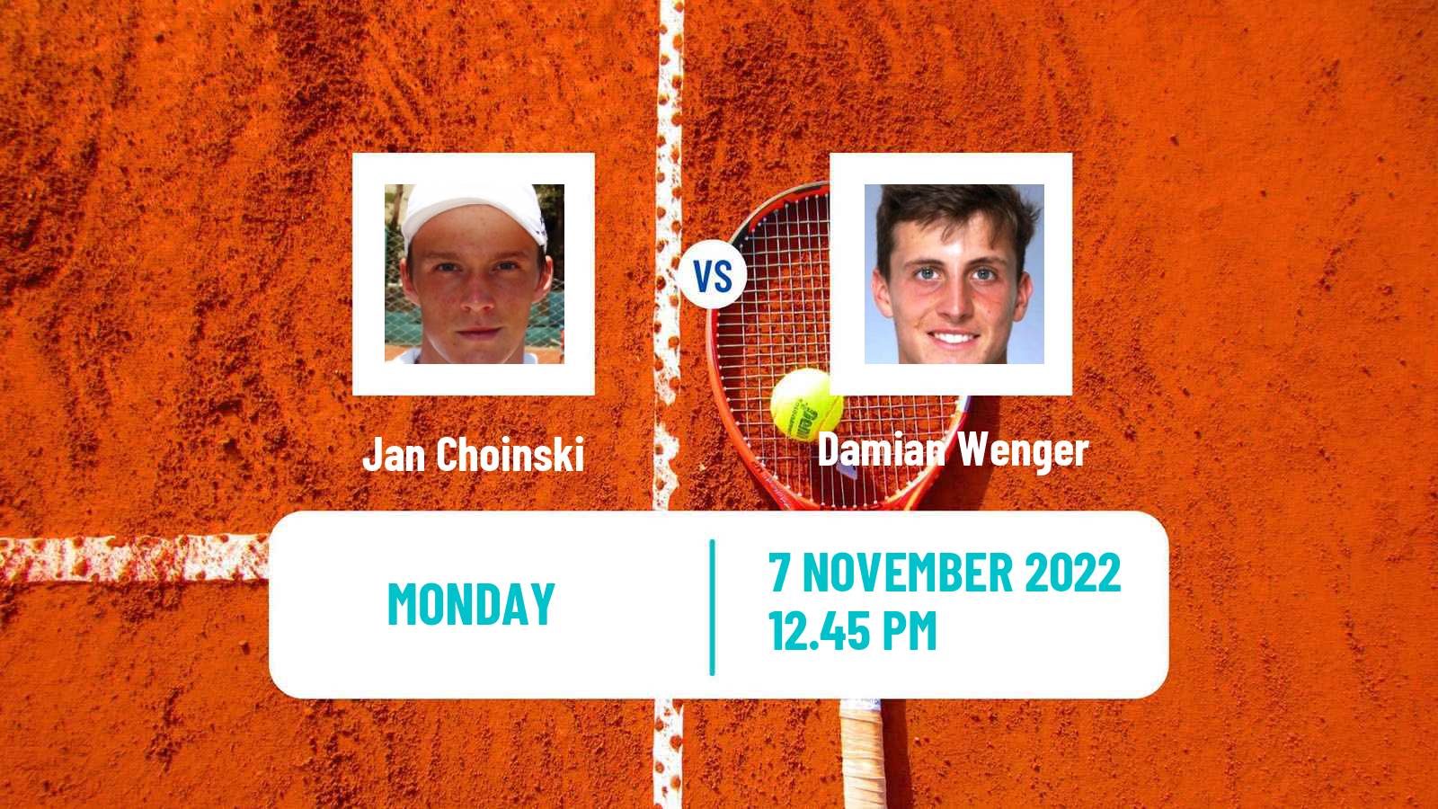 Tennis ATP Challenger Jan Choinski - Damian Wenger