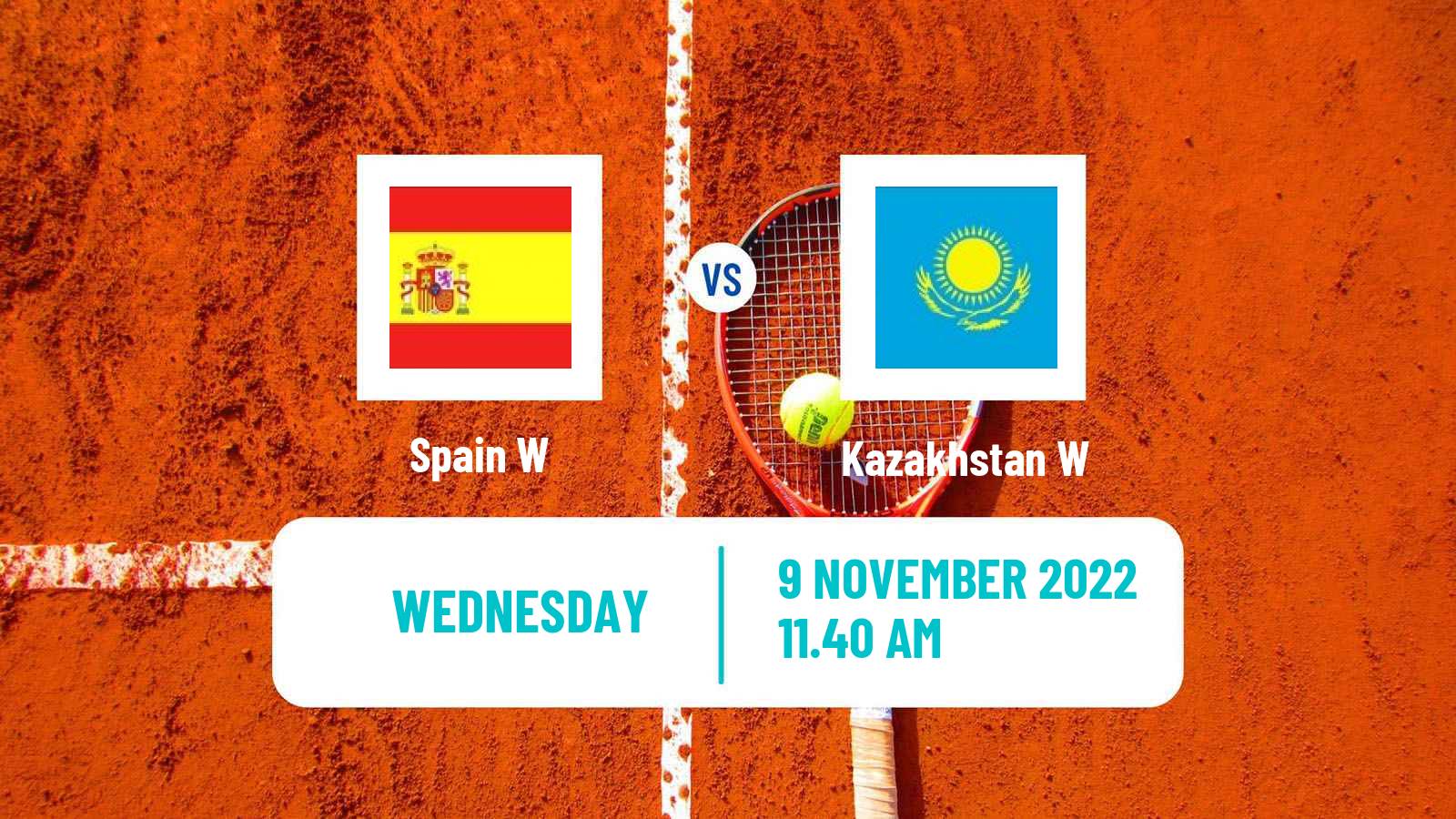 Tennis WTA Billie Jean King Cup World Group Teams Spain W - Kazakhstan W