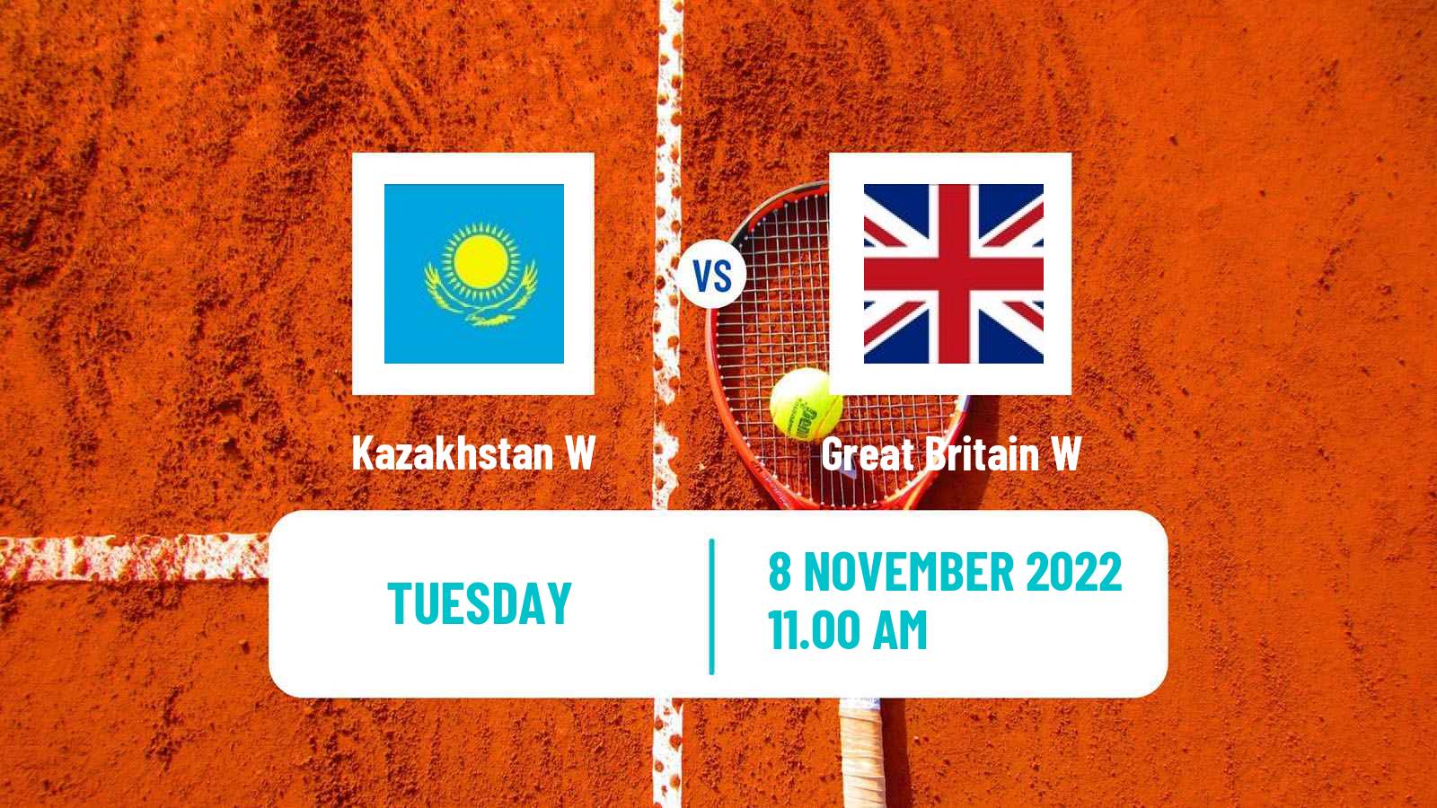 Tennis WTA Billie Jean King Cup World Group Teams Kazakhstan W - Great Britain W