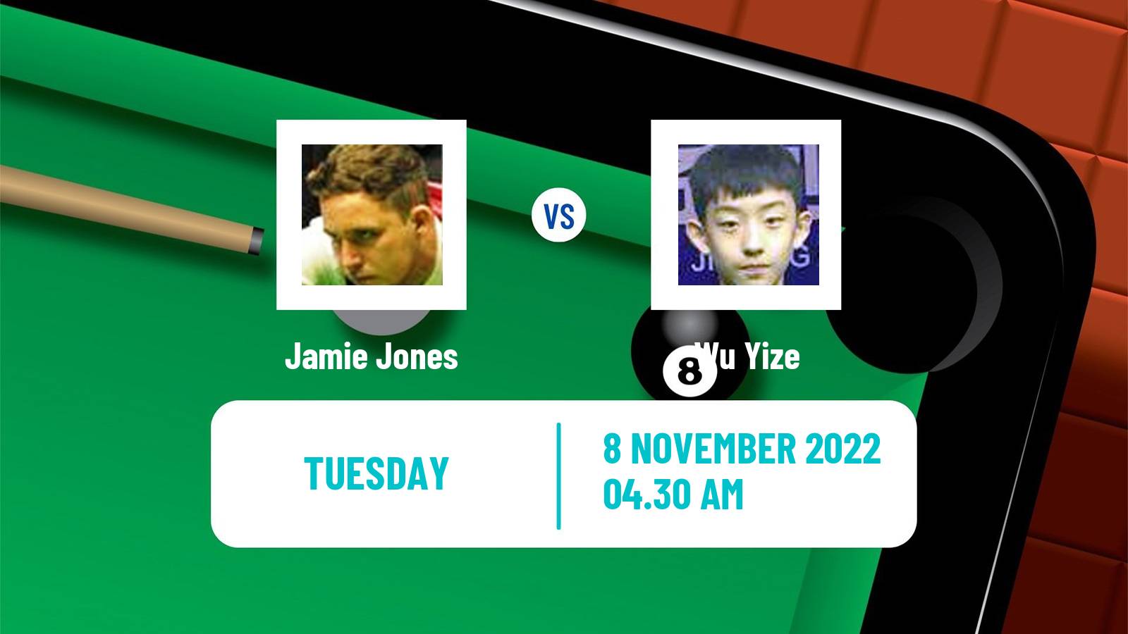 Snooker Snooker Jamie Jones - Wu Yize